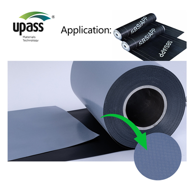مواد ضدآب آسفالت اصلاح شده با SBS خود چسب فیلم رهاسازی HDPE قالب‌گیری دمشی محافظ یخ و آب خود چسب