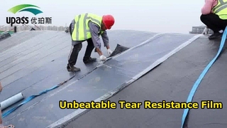 فیلم لامینیت متقاطع ضد لغزش HDPE با استحکام بالا برای لایه زیرین سقف / غشای ضد آب